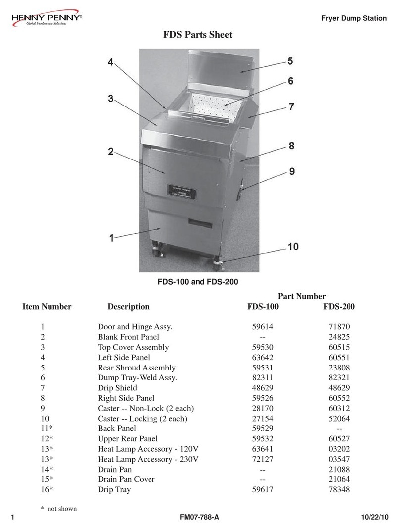 Henny Penny FDS-200 parts list
