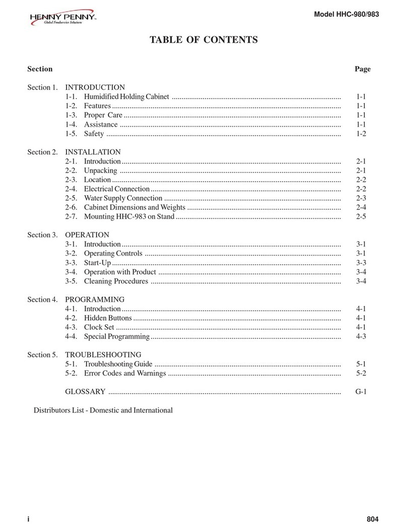 Henny Penny HHC-980 user manual