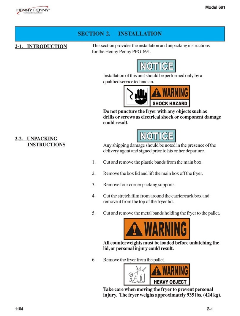 Henny Penny PFG-691 installation instructions