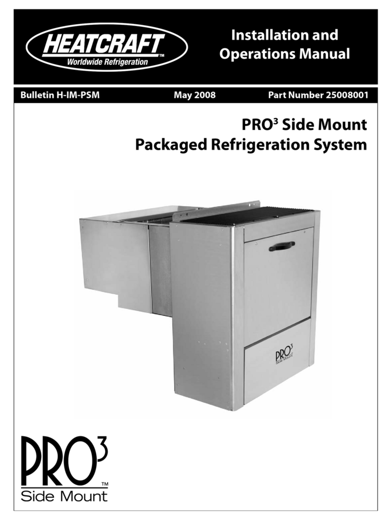 Heatcraft Refrigeration Products PRO3 Side Mount Installating and operation manual