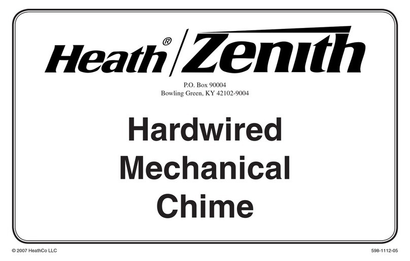 Heath Zenith Hardwired Mechanical Chime 598-1112-05 User manual Heath Zenith Hardwired Mechanical Chime 598-1112-05 User manual