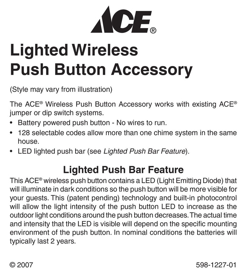 Ace Lighted Wireless Push Button Accessory... User manual Ace Lighted Wireless Push Button Accessory... User manual