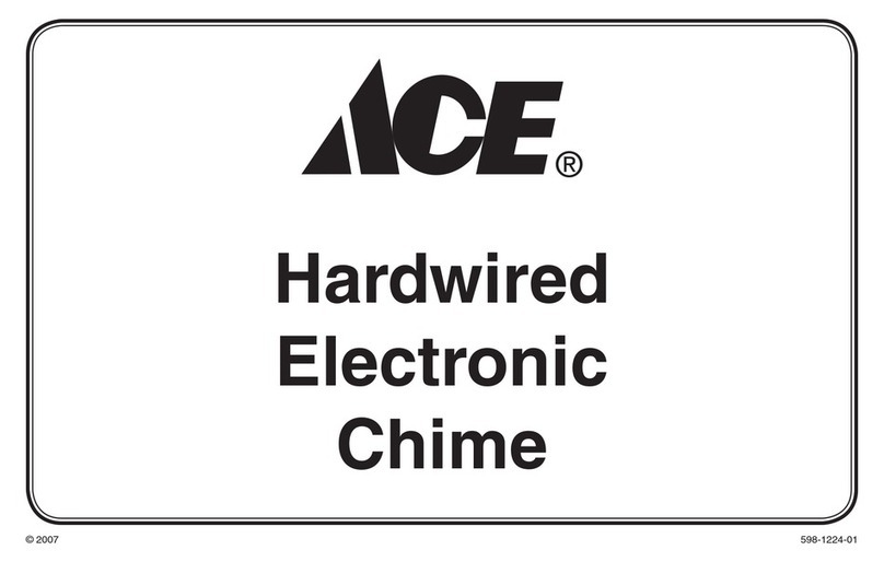Ace Hardwired Electronic Chime 598-1224-01 User manual Ace Hardwired Electronic Chime 598-1224-01 User manual