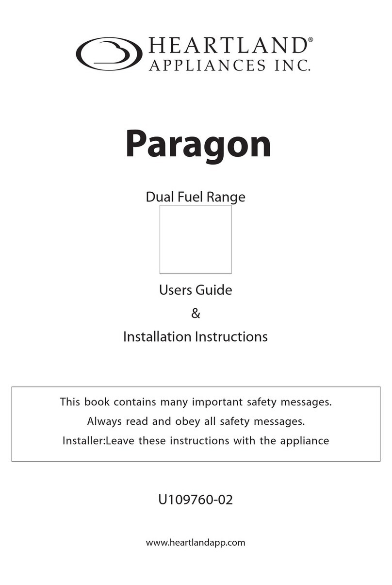 Heartland Appliances U109760-02 user guide