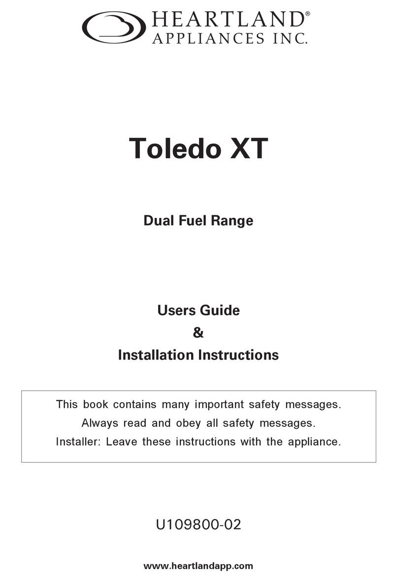 Heartland Toledo XT User's guide & installation instructions