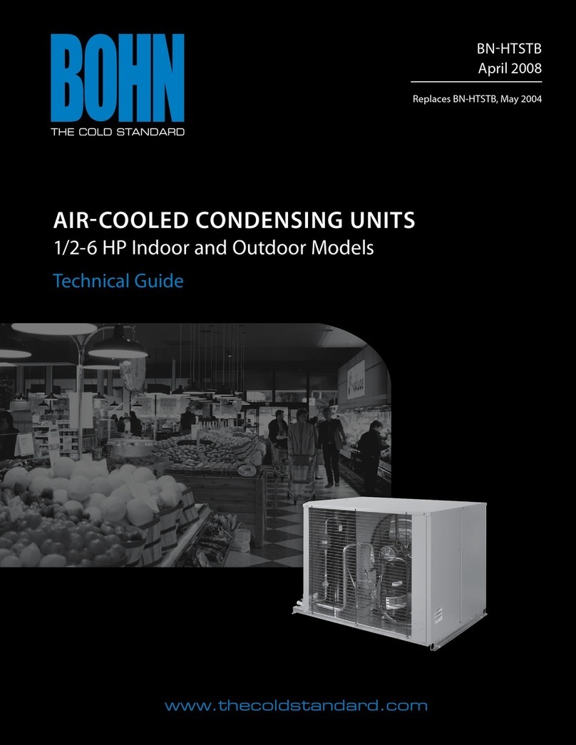 Bohn Air-Cooled Condensing Units Quick start guide