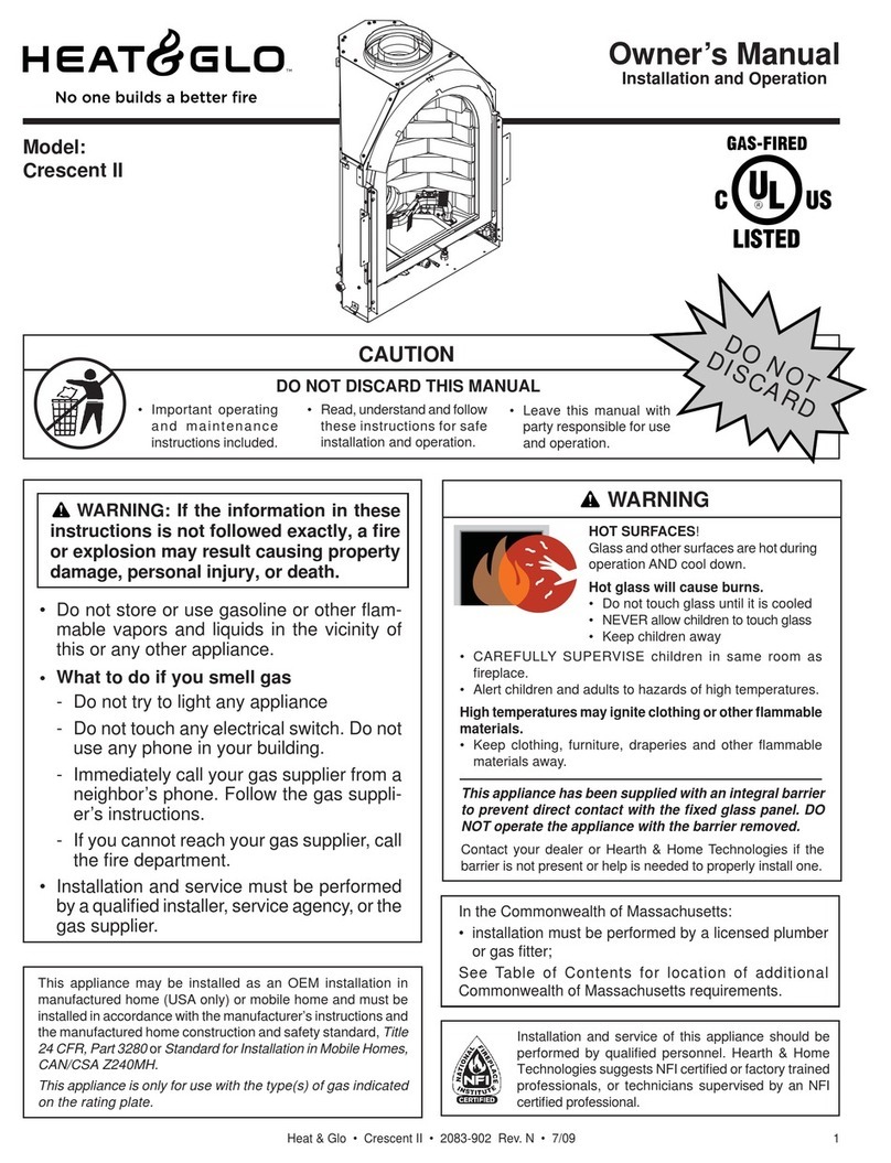 Heat & Glo CRESCENT II CRESCENT II User manual