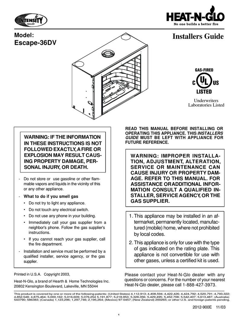 Heat & Glo 36DV Installer's guide