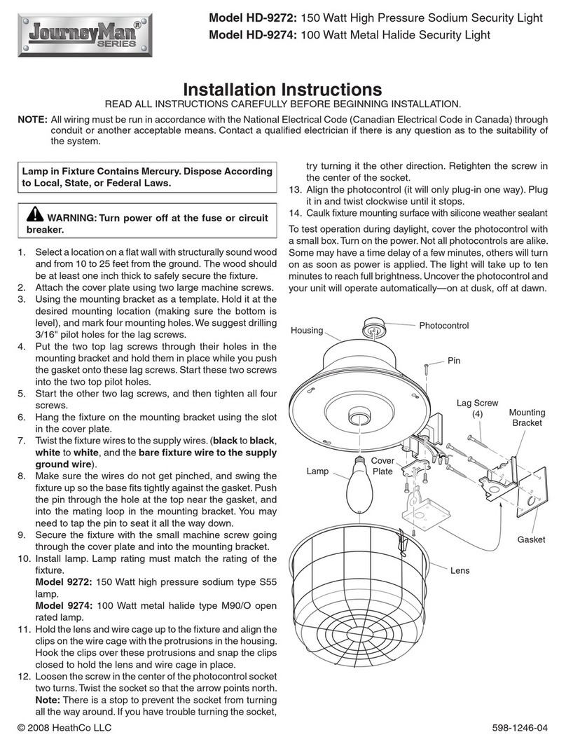HeathCo JorneyMan HD-9272 installation instructions HeathCo JorneyMan HD-9272 installation instructions