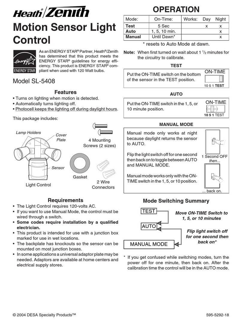 Heath Zenith SL-5408 owner's manual