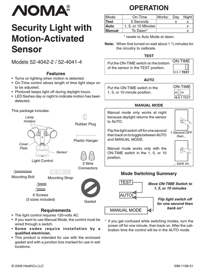 NOMA Security Light with Motion-Activated... owner's manual