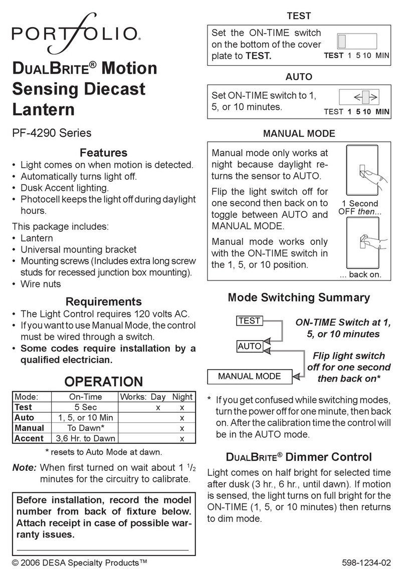 Portfolio DualBrite PF-4290 Series owner's manual