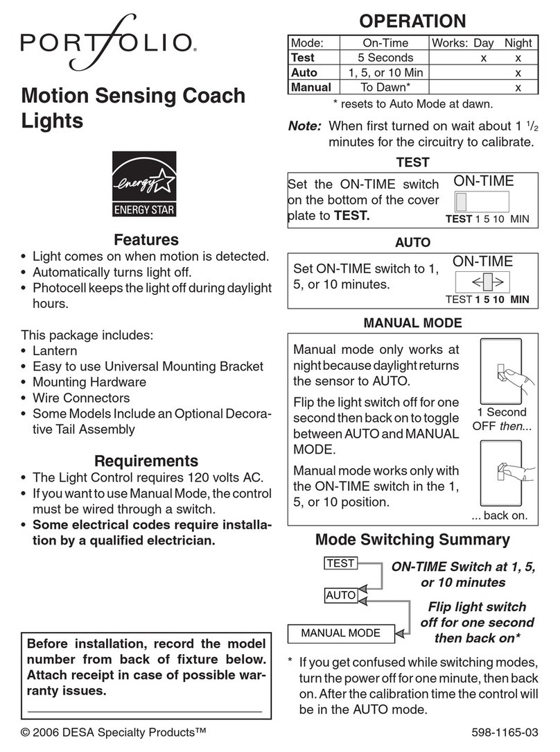 Desa Portfolio 598-1165-03 Operation manual