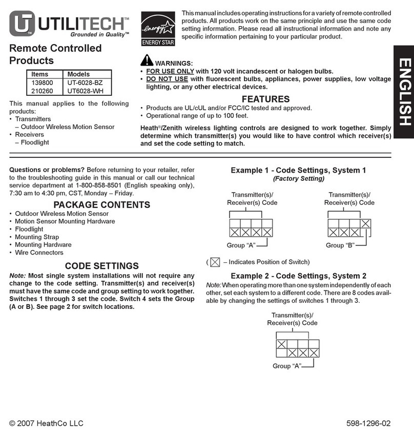 Utilitech UT-6028-BZ User manual