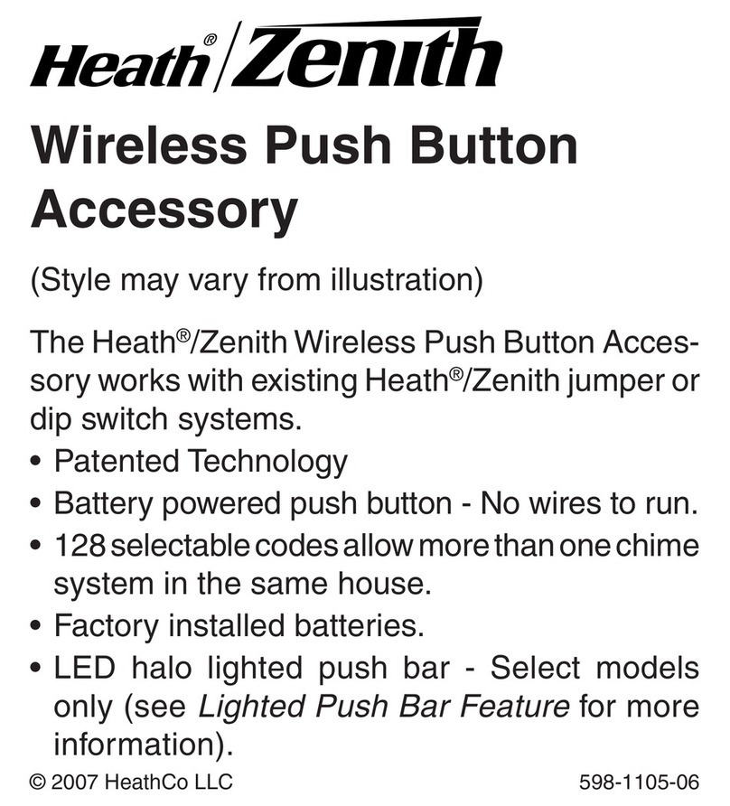 Heath Zenith Wireless Push Button Accessory 598-1105-06 User manual Heath Zenith Wireless Push Button Accessory 598-1105-06 User manual
