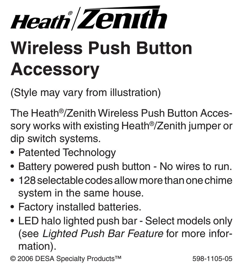 Heath Zenith Wireless Push Button Accessory 598-1105-05 owner's manual