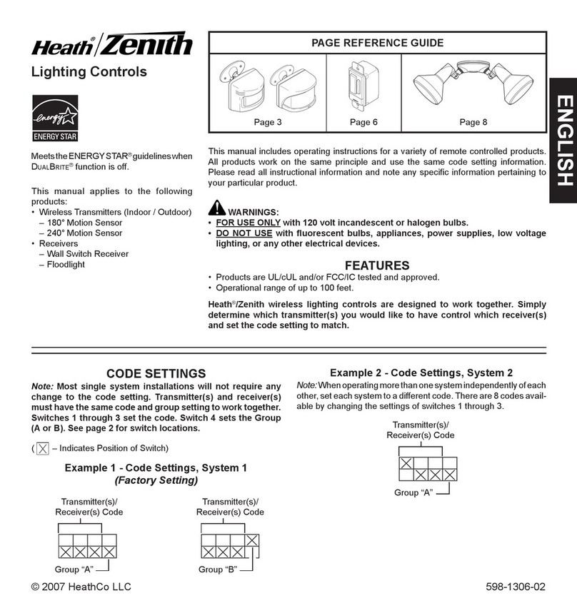 Heath Zenith Lighting Controls 598-1306-02 owner's manual