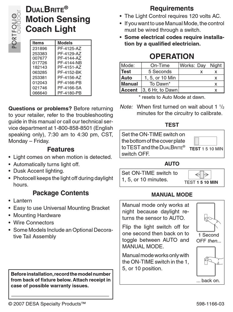 Desa Dual Brite PF-4125-AZ manual