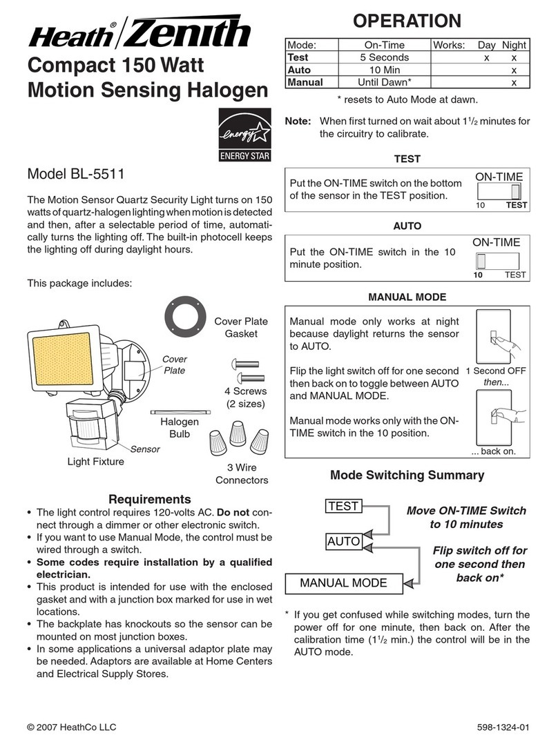 Heath Zenith BL-5511 User manual