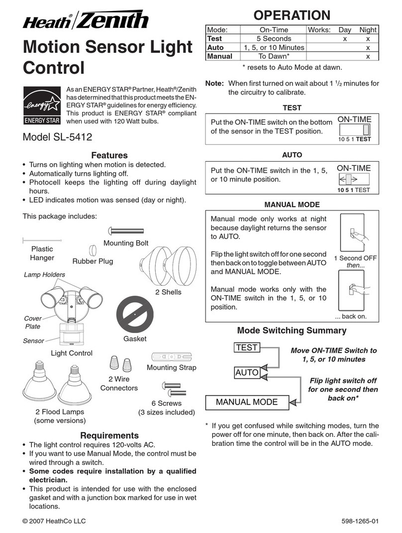 Heath Zenith SL-5412 User manual