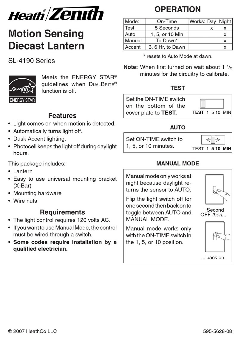 Heath Zenith SL-4190 Series owner's manual