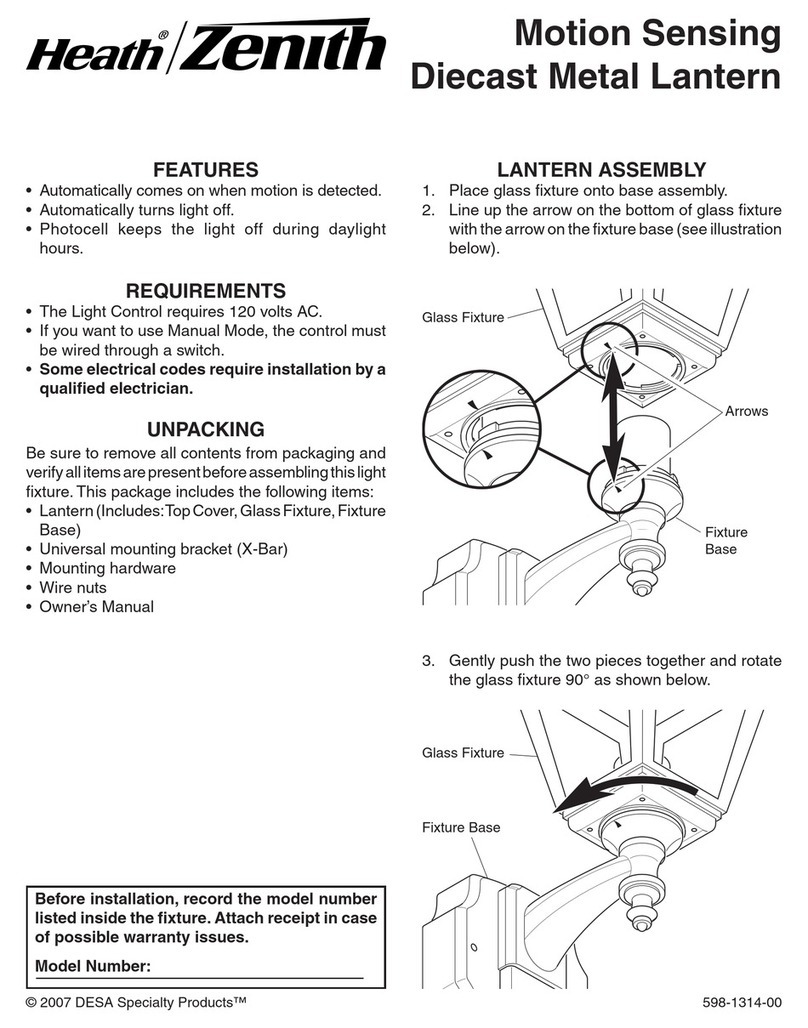 Heath Zenith DualBrite Triple Halogen Motion Sensing Light... owner's manual