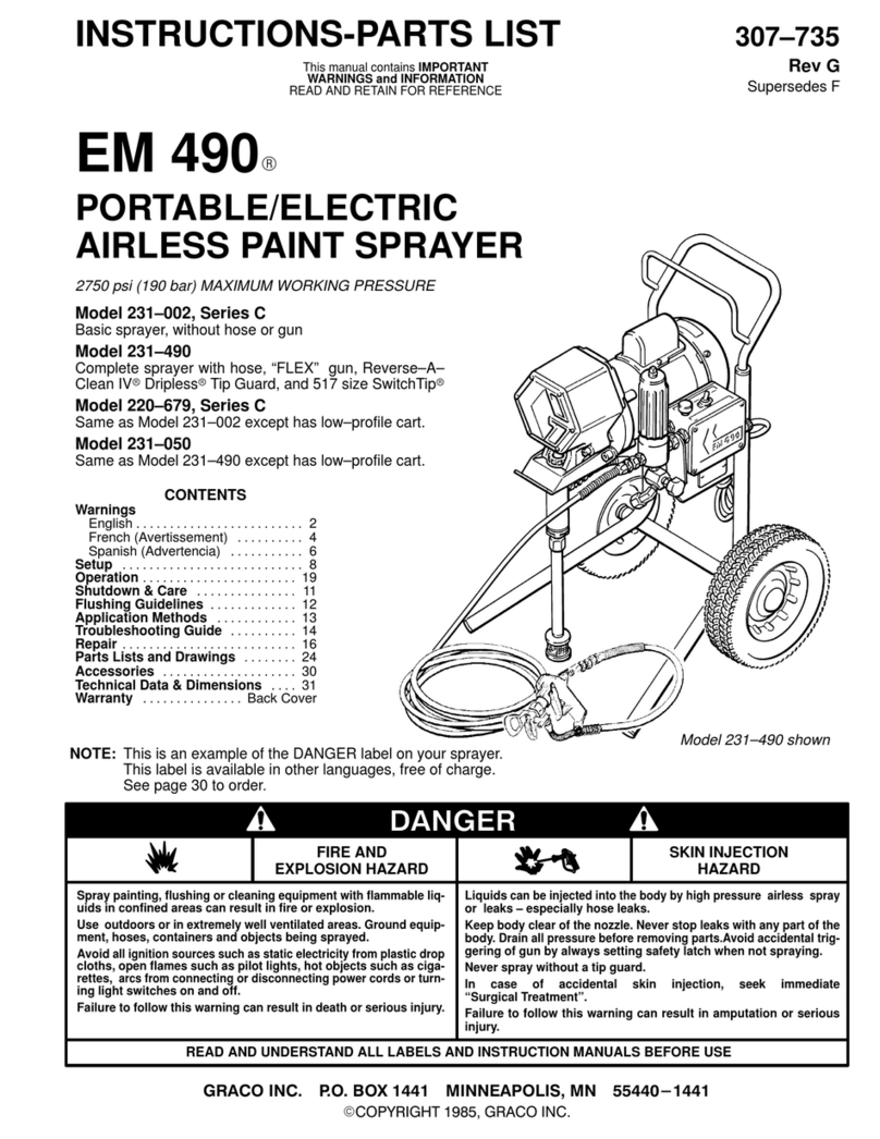 Graco EM 490R EM 490 Operation manual