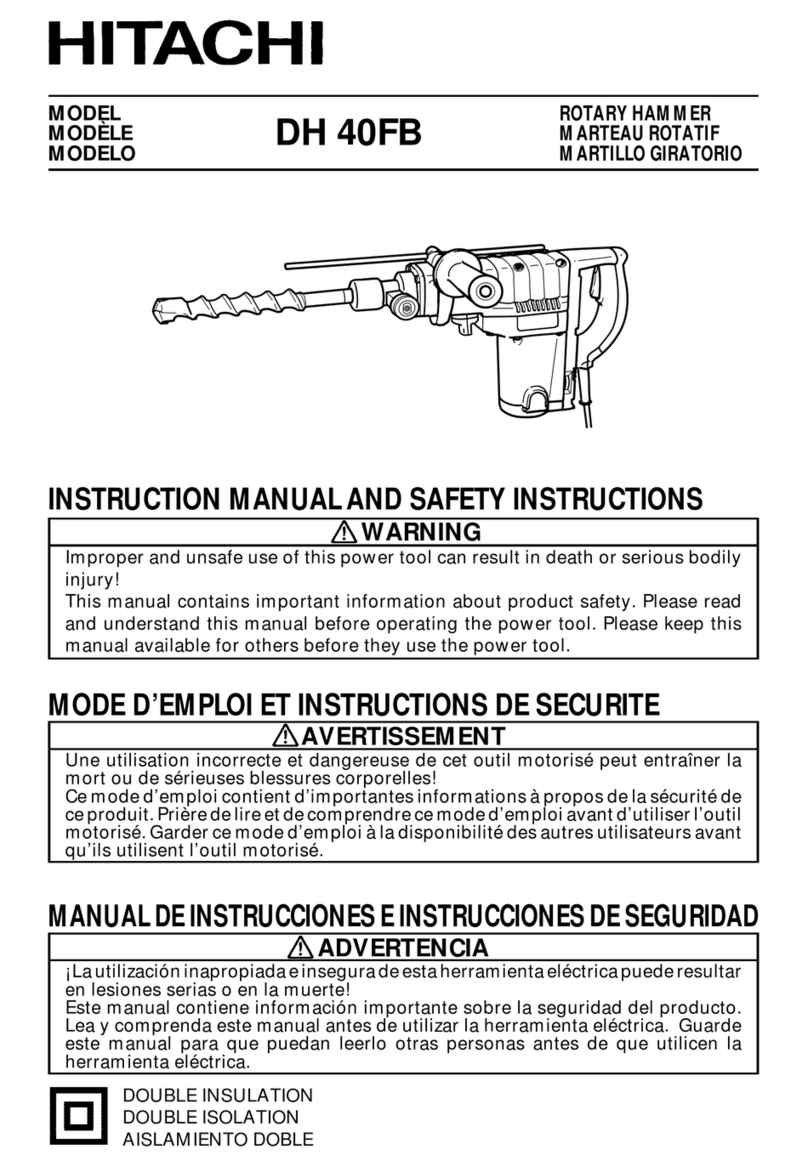 Hitachi DH 40FB Instruction and safety manual