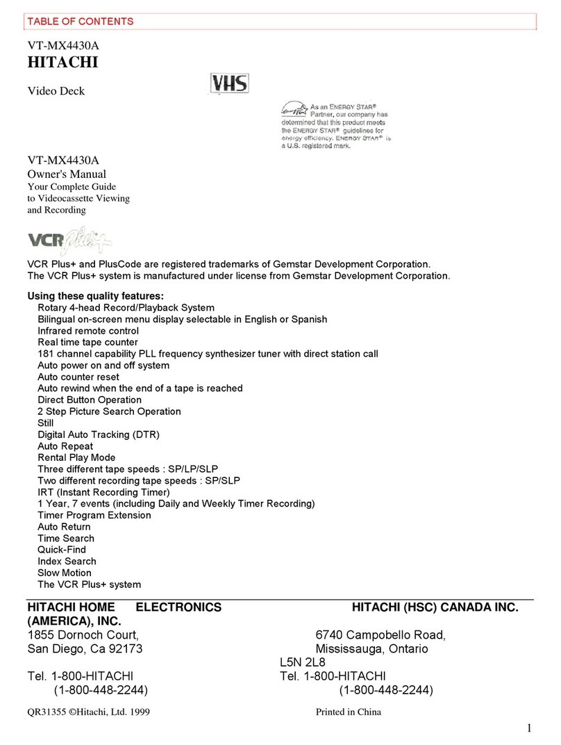 Hitachi VT-MX4430A User manual