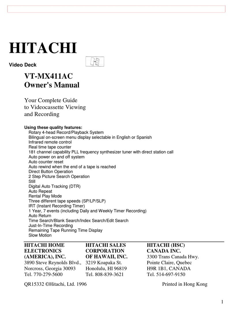 Hitachi VT-MX411AC User manual