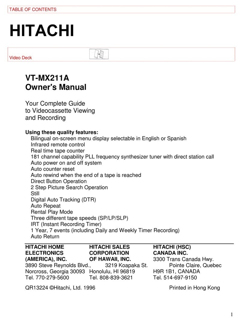 Hitachi VT-MX211A User manual