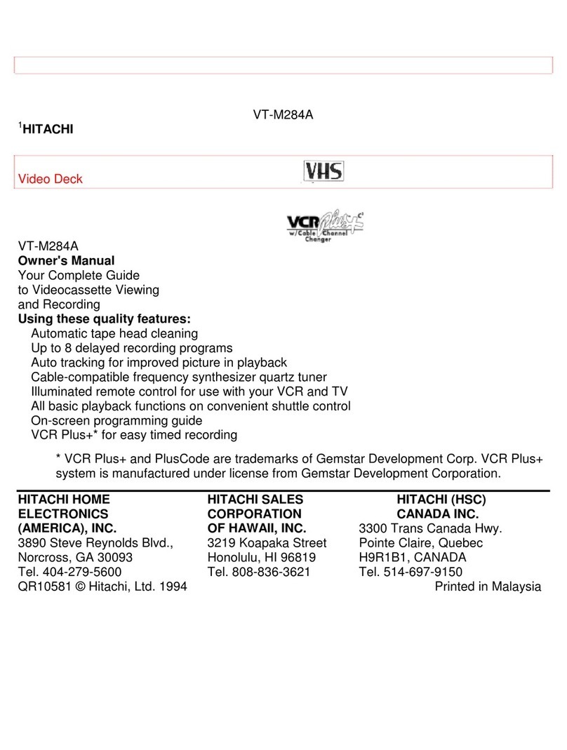 Hitachi VT-M284A User manual
