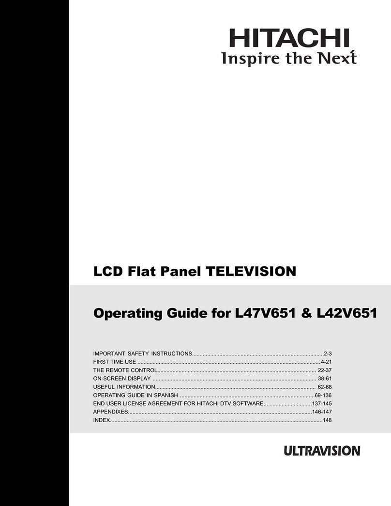 Hitachi UltraVision L42V651 User manual
