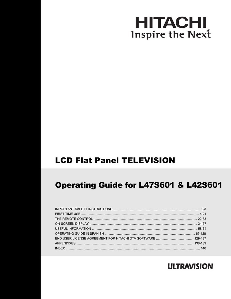 Hitachi UltraVision L42S601 User manual Hitachi UltraVision L42S601 User manual