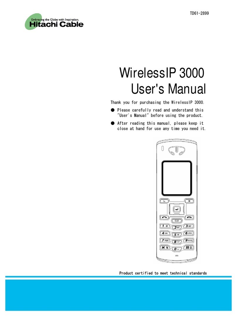 Hitachi Cable WirelessIP 3000 user manual