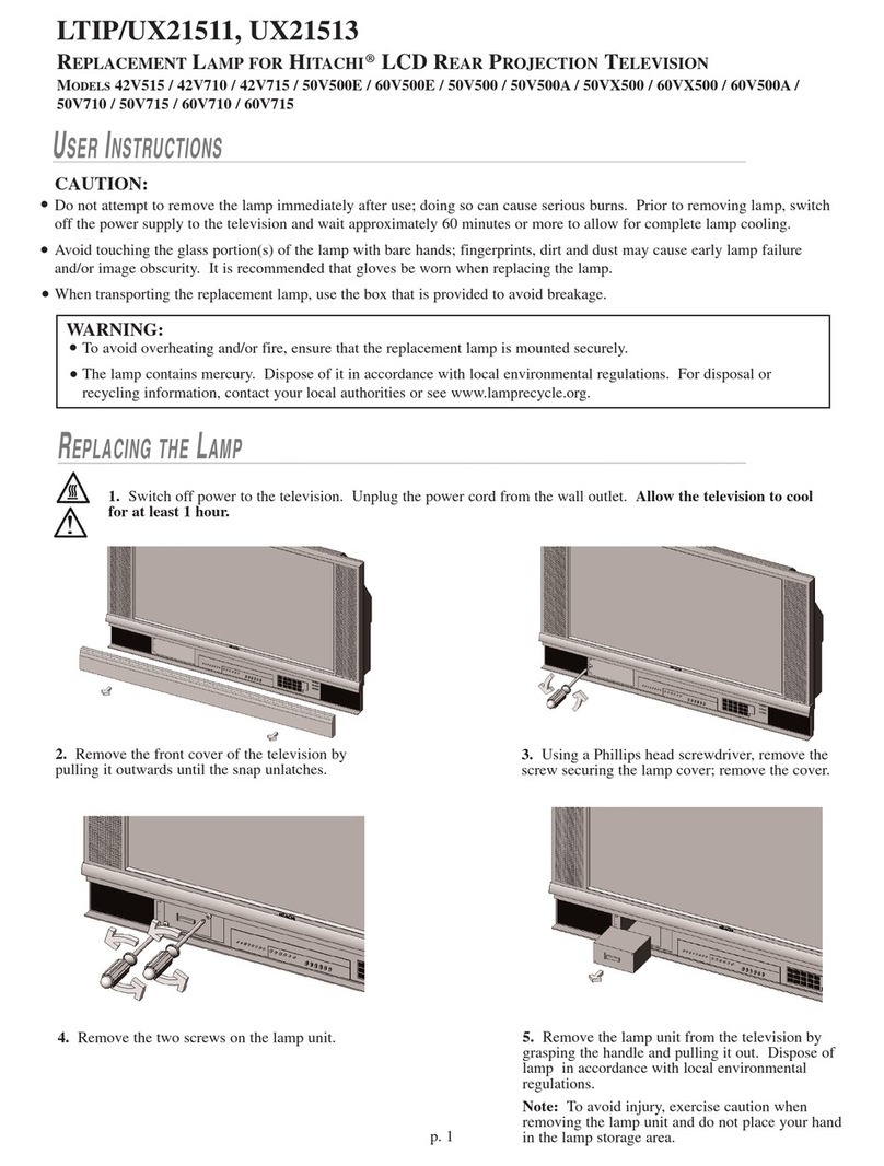 Hitachi LTIP/UX21511 Replacement instructions