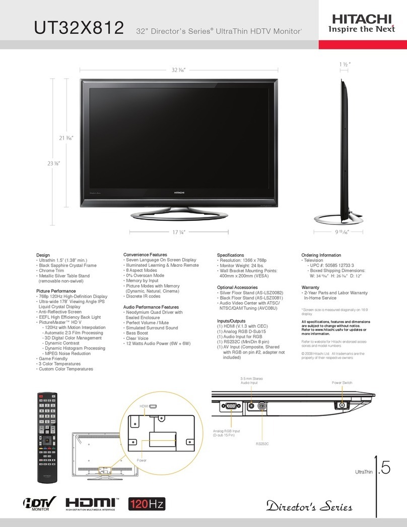 Hitachi Director's UT32X812 User manual