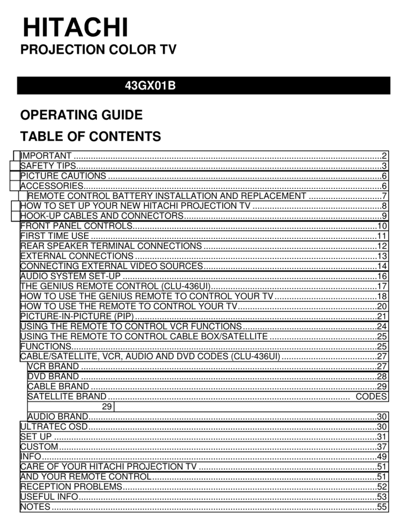 Hitachi 43GX01B User manual