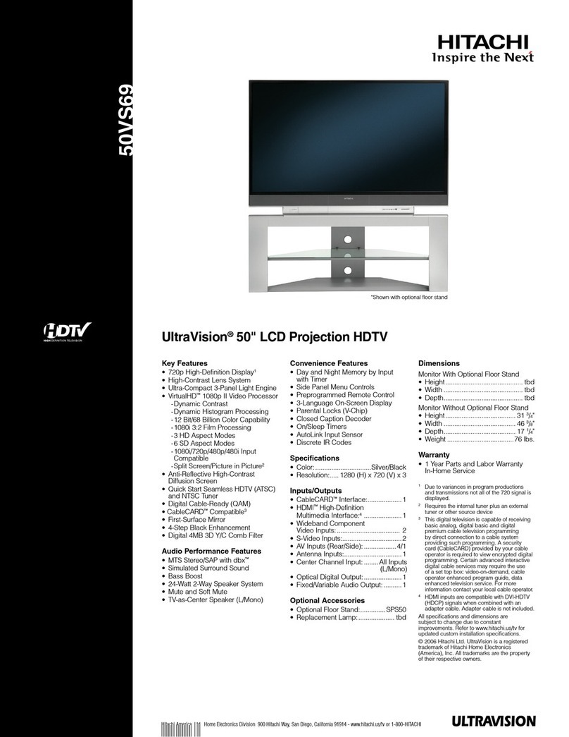 Hitachi 50VS69A User manual