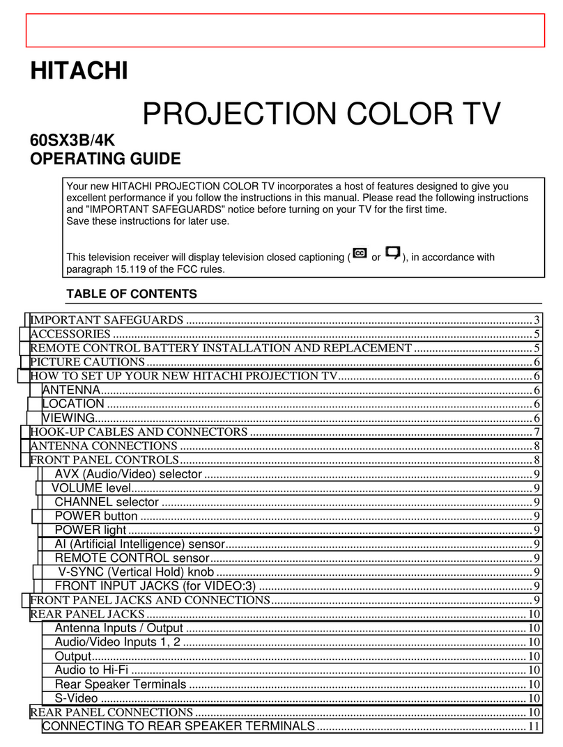Hitachi 60SX3B operating guide