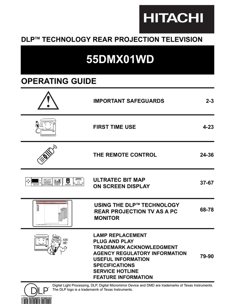 Hitachi 55DMX01WD User manual