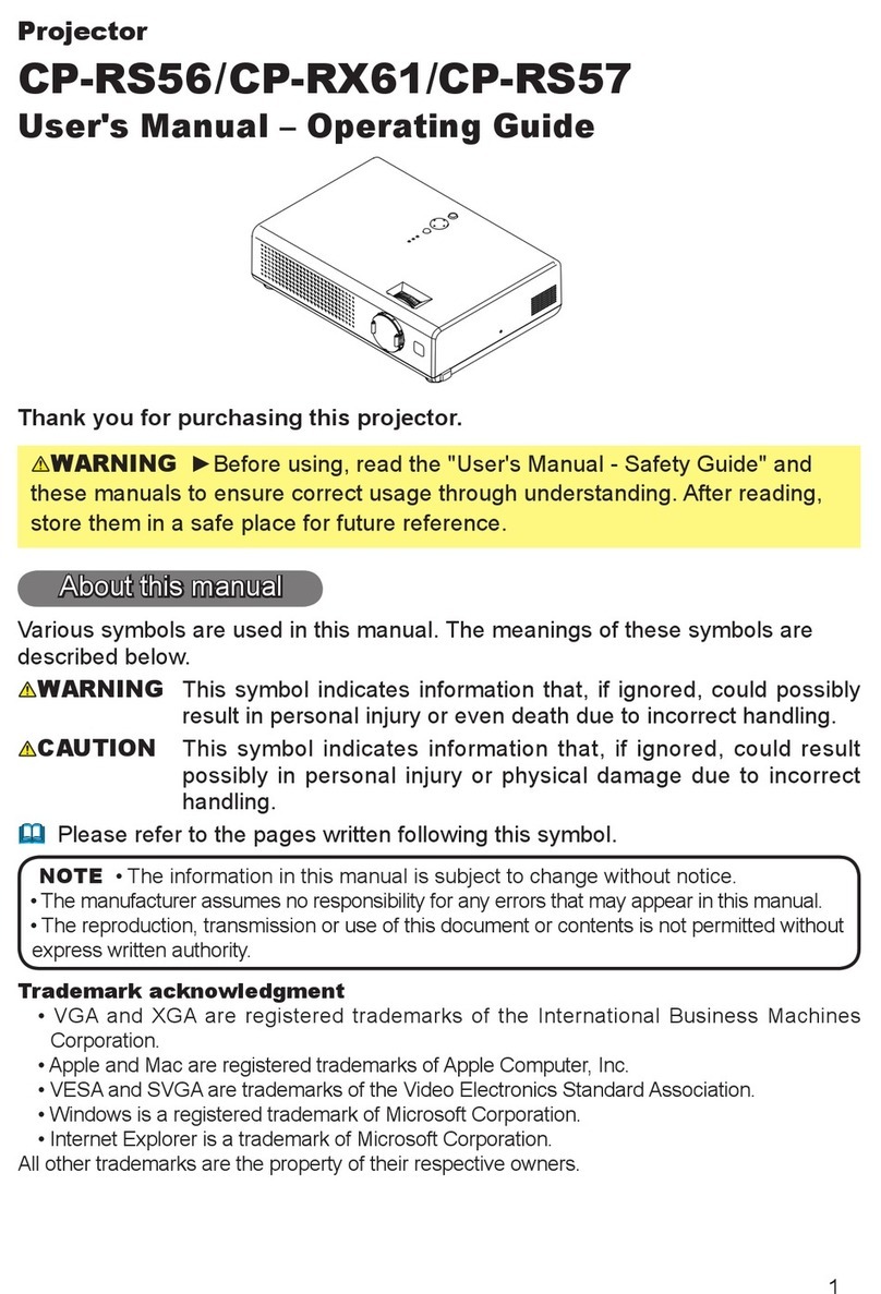 Hitachi CP-RS56 series Technical Document