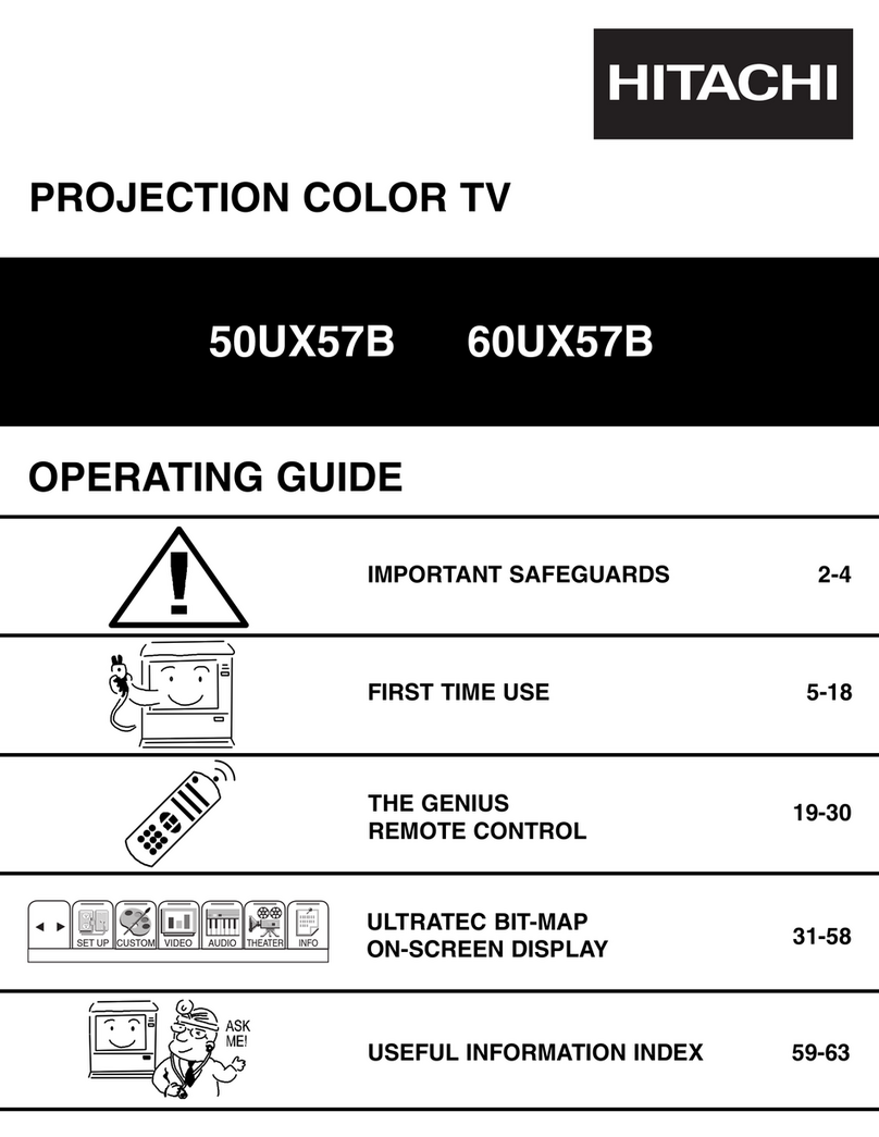 Hitachi 50UX57B User manual