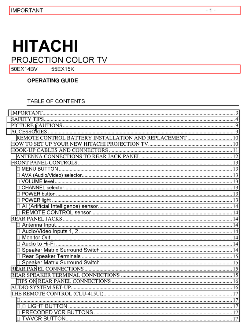 Hitachi 50EX14BV User manual