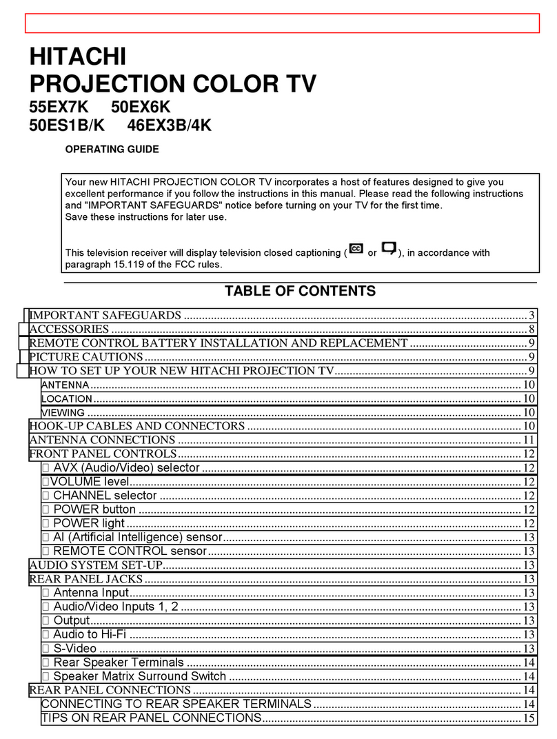 Hitachi 46EX3B User manual