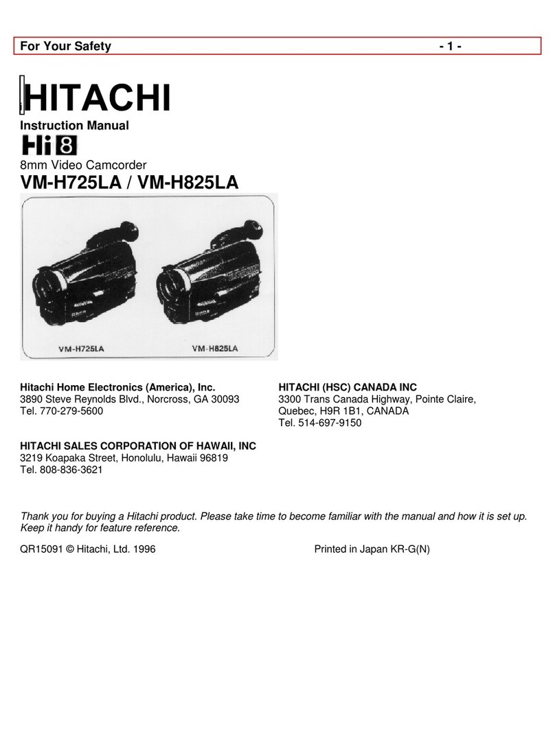 Hitachi VMH-725LA - Camcorder User manual