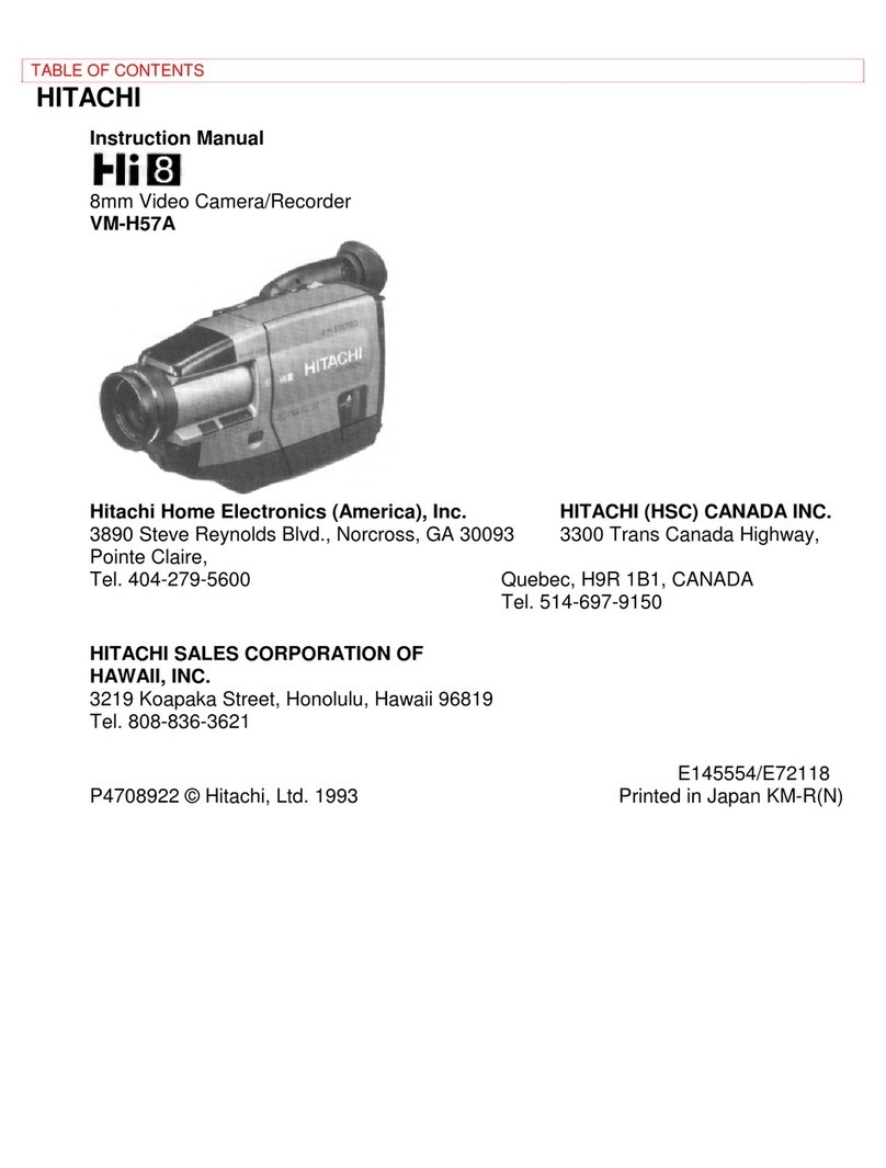 Hitachi VMH-57A - Camcorder User manual Hitachi VMH-57A - Camcorder User manual