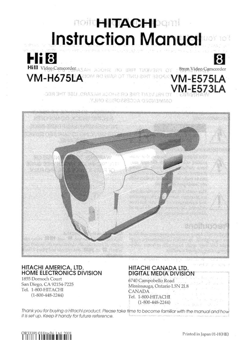 Hitachi VME-573LA - Camcorder User manual