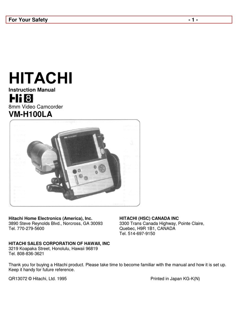Hitachi VMH-100LA - Camcorder instruction manual