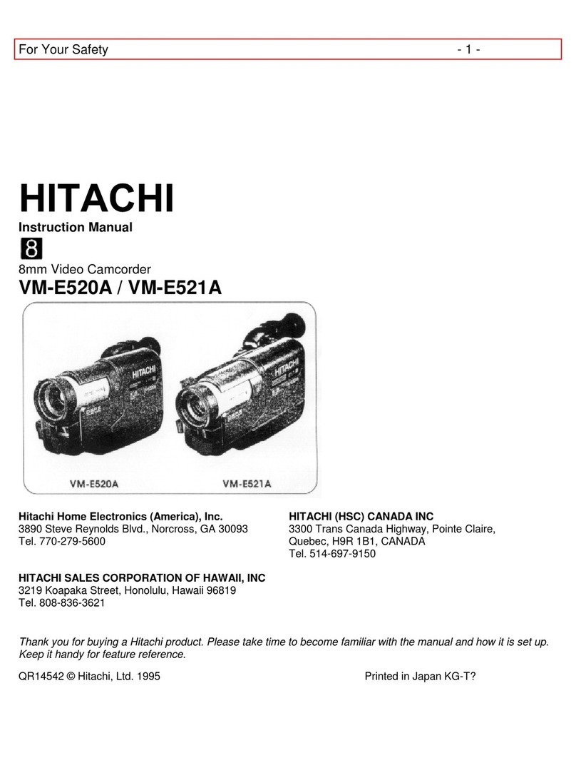 Hitachi VME-520A - Camcorder User manual